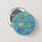 Clip Art Fish Muster + Ihre Ideen Button (Vorne & Hinten)