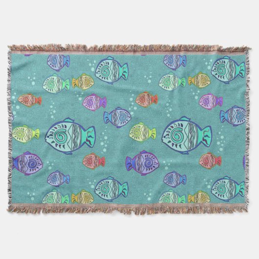 Clip Art Fish Muster + Ihre Ideen Decke (Vorderseite)