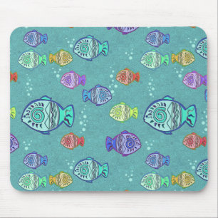 Clip Art Fish Muster + Ihre Ideen Mousepad