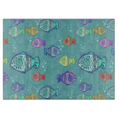 Clip Art Fish Muster + Ihre Ideen Schneidebrett (Vorderseite)