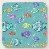 Clip Art Fish Muster + Ihre Ideen Untersetzer (Vorderseite)