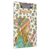 Clip Board Boho Hat Girl Klemmbrett (Rechts)