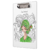 Clip-Board Flapper Girl Klemmbrett (Links)