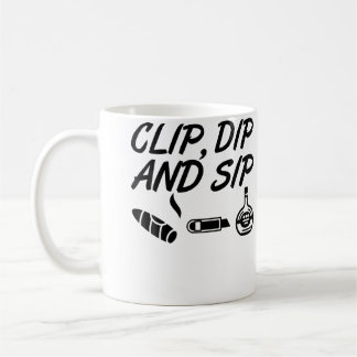 Clip Dip Sip Funny Cigar Cutter Cognac Kaffeetasse