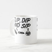 Clip Dip Sip Lustiger Zigarrenabschneider Cognac Kaffeetasse (Vorderseite Links)