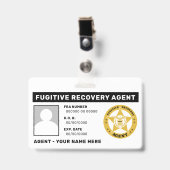 CLIP-ERHOLUNG-AGENT-ABZEICHEN AUSWEIS (Vorderseite mit Clip)