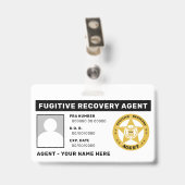 CLIP-ERHOLUNG-AGENT-ABZEICHEN AUSWEIS (Rückseite mit Clip)