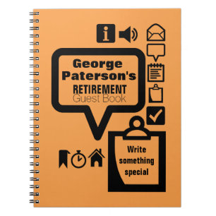 Clipart Choose Color2 Custom Retirement Guest Book Notizblock