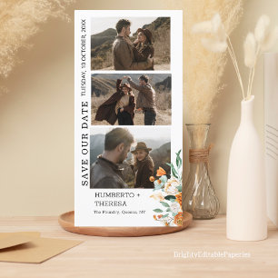 Clipart Foto Strip Save the Date Einladung
