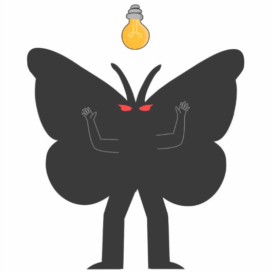 Clipart Mothman Aufkleber (Vorderseite)
