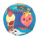 Cliparts für niedliche Lebensmittel Baseball (Rückseite)