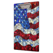 Clipboard "American Flag Stected Glass" Klemmbrett (Links)