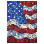 Clipboard "American Flag Stected Glass" Klemmbrett (Rückseite)