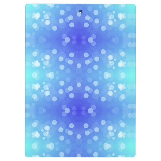 clipboard featuring a blue and teal bokeh pattern  klemmbrett (Rückseite)