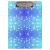 clipboard featuring a blue and teal bokeh pattern  klemmbrett (Vorderseite)
