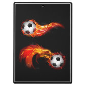 Clipboard-Flaming-Fußballbälle Klemmbrett (Rückseite)