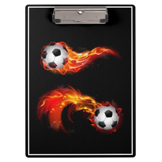 Clipboard-Flaming-Fußballbälle Klemmbrett (Vorderseite)