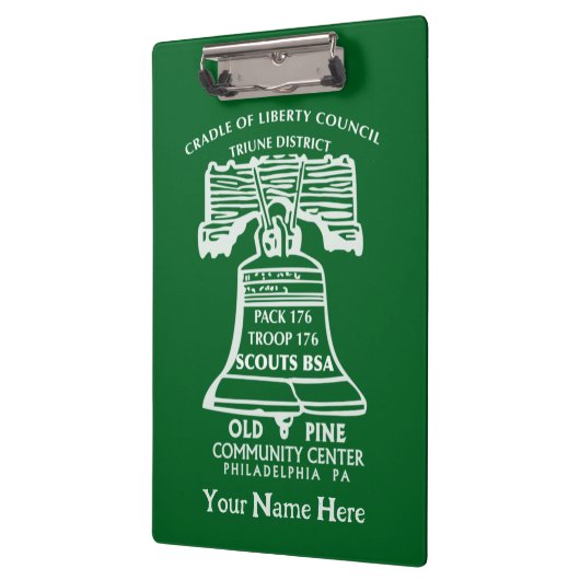 Clipboard - Forest Green (Personalized) Klemmbrett (Links)