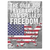 Clipboard – Freedom Job Klemmbrett (Rückseite)