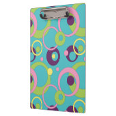 Clipboard "Funky Blue Circles" Klemmbrett (Links)