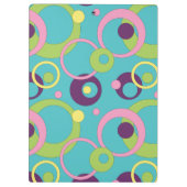 Clipboard "Funky Blue Circles" Klemmbrett (Rückseite)