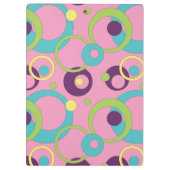 Clipboard "Funky Pink Circles" Klemmbrett (Rückseite)
