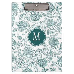 Clipboard für aquamarine und weiße Floral Klemmbrett