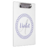 Clipboard für das lila dekorative Circle Monogramm Klemmbrett (Rechts)