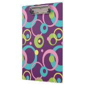 Clipboard für Funky Lila Circles Klemmbrett (Links)