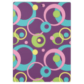 Clipboard für Funky Lila Circles Klemmbrett (Rückseite)