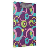 Clipboard für Funky Lila Circles Klemmbrett (Rechts)