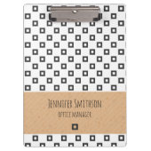 Clipboard im modernen geometrischen Stil Klemmbrett (Vorderseite)