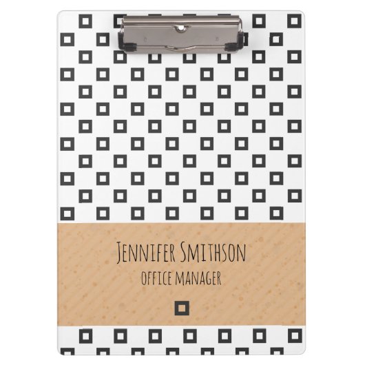 Clipboard im modernen geometrischen Stil Klemmbrett (Vorderseite)