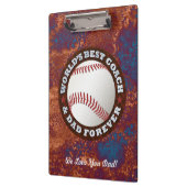 Clipboard mit den besten Coach- und Vater-1-Bildop Klemmbrett (Links)