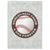 Clipboard mit den besten Coach- und Vater-1-Bildop Klemmbrett (Rückseite)