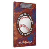 Clipboard mit den besten Coach- und Vater-1-Bildop Klemmbrett (Rechts)