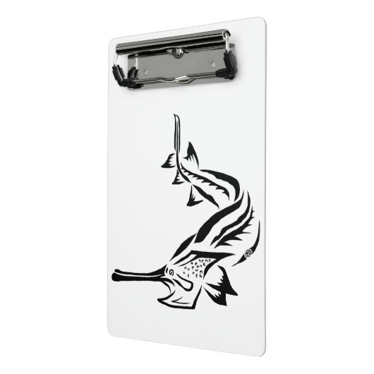 CLIPBOARD - PADDLEFISH TRIBAL & STURGEON POSTER MINI KLEMMBRETT (Gewinkelt2)