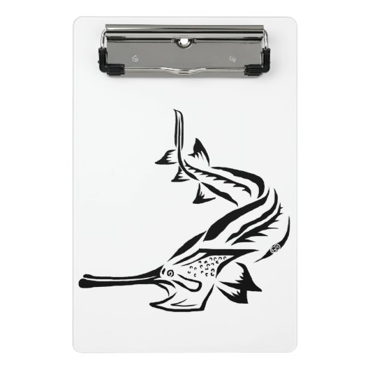 CLIPBOARD - PADDLEFISH TRIBAL & STURGEON POSTER MINI KLEMMBRETT (Vorderseite)