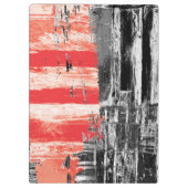 Clipboard – Red Pulse Abstract Design Klemmbrett (Rückseite)
