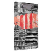 Clipboard – Red Pulse Abstract Design Klemmbrett (Rechts)