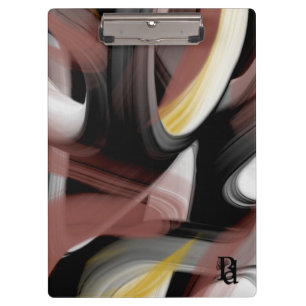 Clipboard Trend Abstrakt Art Schwarz-weiß Powdery Klemmbrett