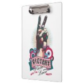 Clipboard – Victory Peace & Love Pop-Art Design Klemmbrett (Links)