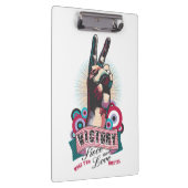 Clipboard – Victory Peace & Love Pop-Art Design Klemmbrett (Rechts)
