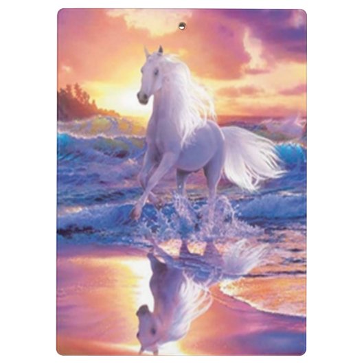 Clipboard "White Stallion" Klemmbrett (Rückseite)