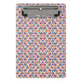 Clipboard with vibrant geometric pattern  mini klemmbrett (Vorderseite)