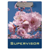 CLIPBOARDS Pink Spring Blossoms Office Supervisors Klemmbrett (Vorderseite)