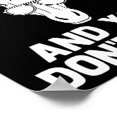 ClipClop &amp; Du spenst Stopp - Funny Horseback R Poster (Ecke)