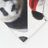 Clipped-Panda-Santa-2 Fleecedecke (Ecke)