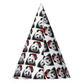 Clipped-Panda-Santa-2 Partyhütchen (Rückseite)