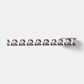 Clipped-Panda-Santa-2 Satinband (Vorderseite)
